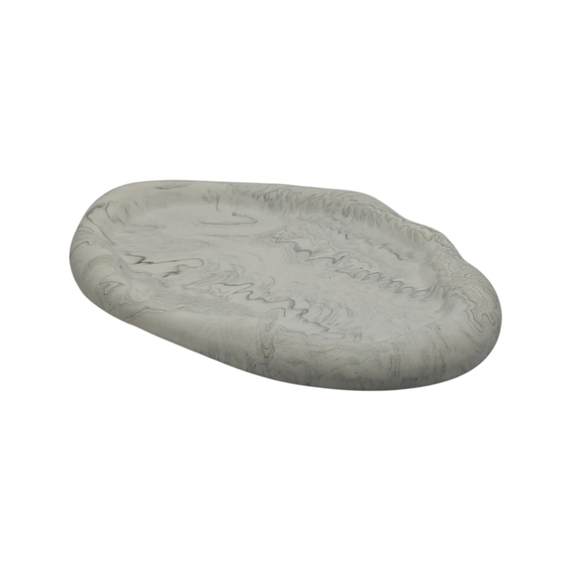 Taca dekoracyjna marmurowa Podstawka do świec 240x160mm z gipsu