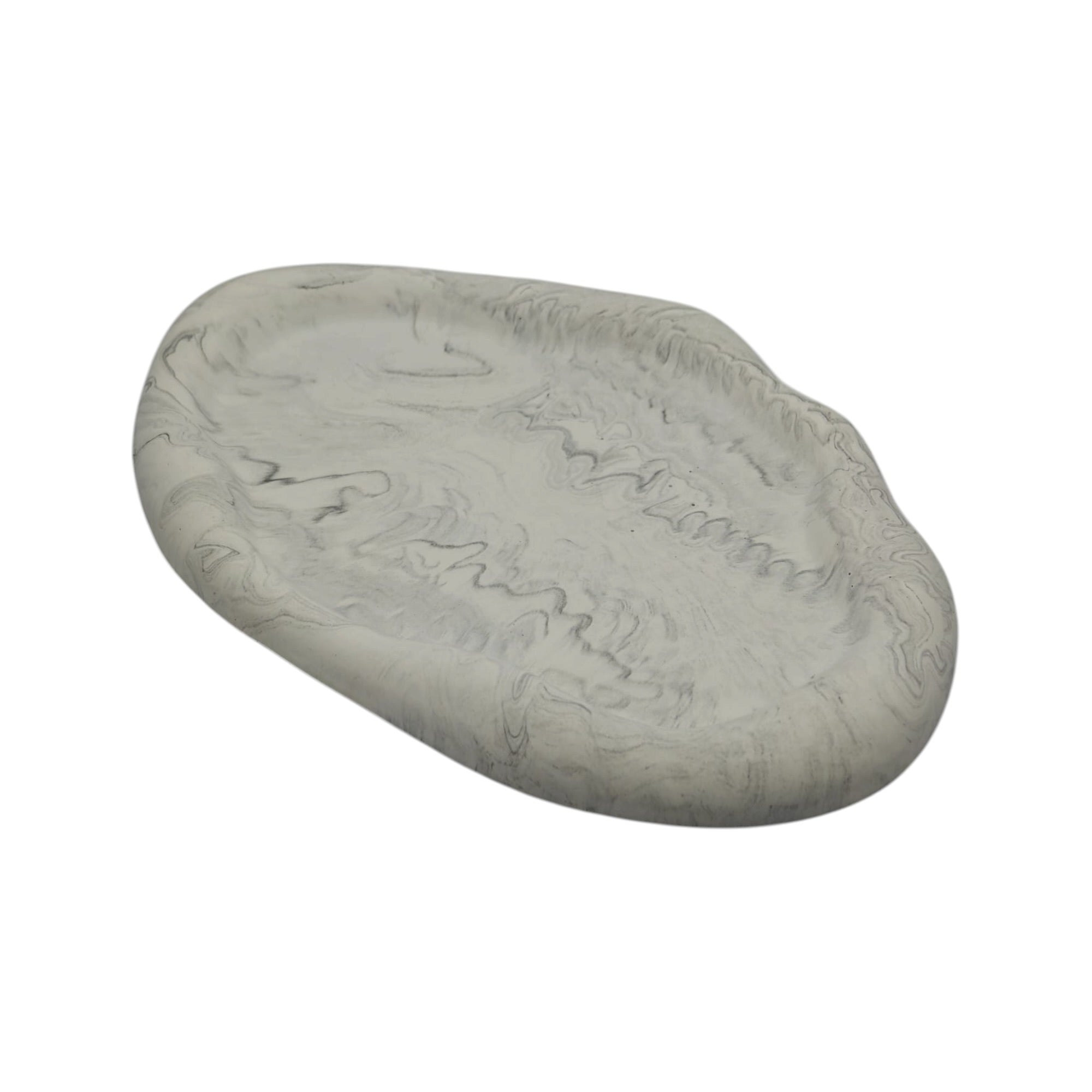 Taca dekoracyjna marmurowa Podstawka do świec 240x160mm z gipsu