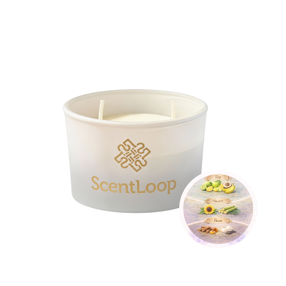 Tropikalna świeca sojowa inspirowana perfumami Escada Pacyfic Paradise Dominicana Intense 100g