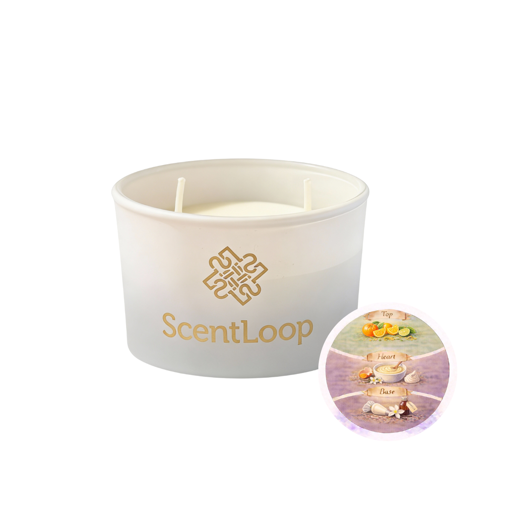 Sojakerze mit Mandarinen- und Vanillemuffin-Duft Sugar Clementine Intense 100g