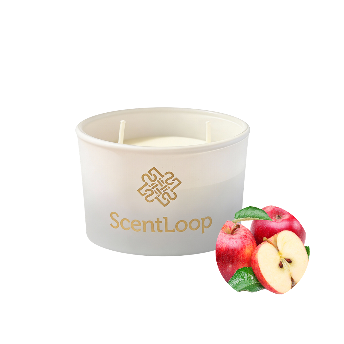 Soy candle with Just Apple Intense apple scent 100g up to 25h