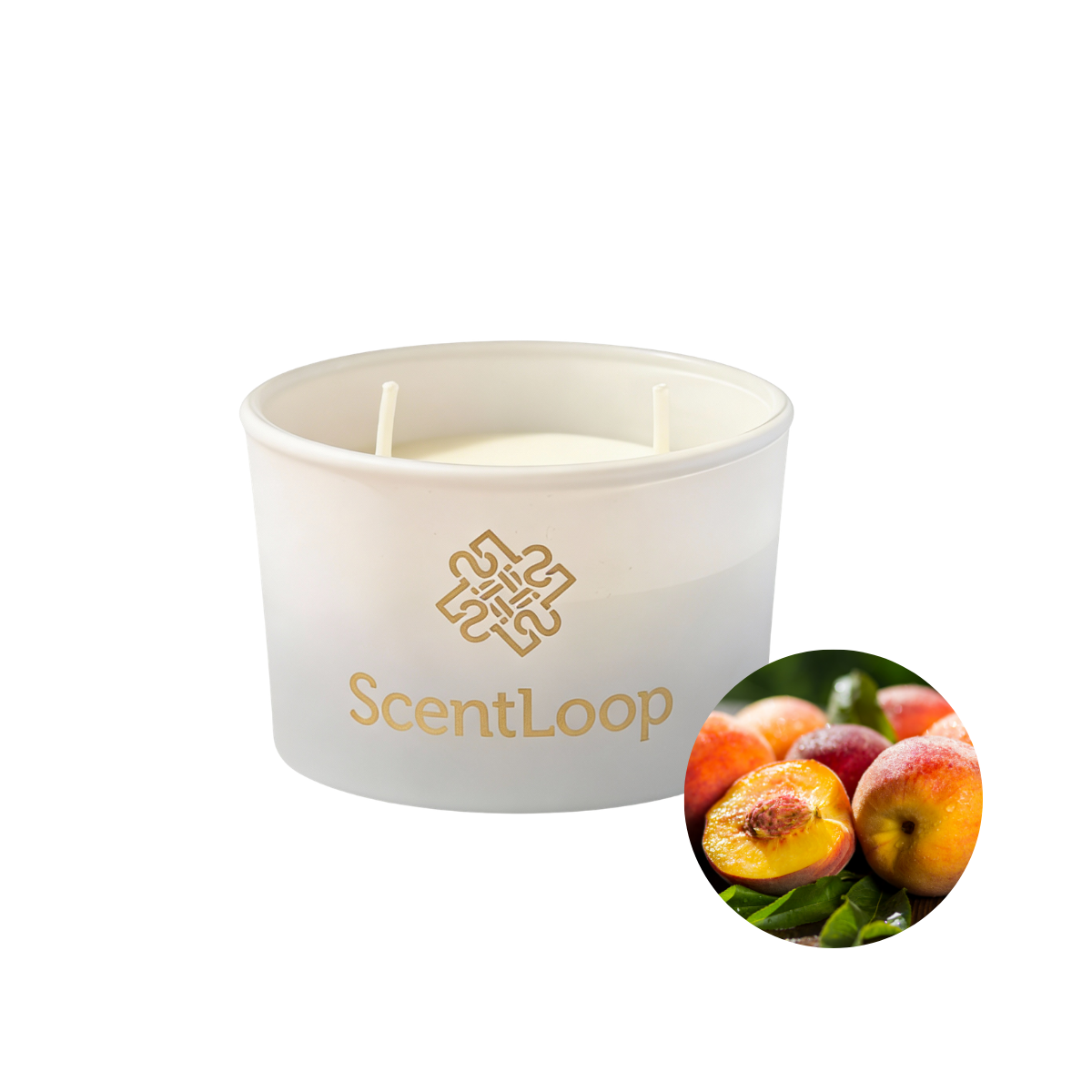 Świeca brzoskwiniowa sojowa zapachowa Just Peach Intense 100g do 25h