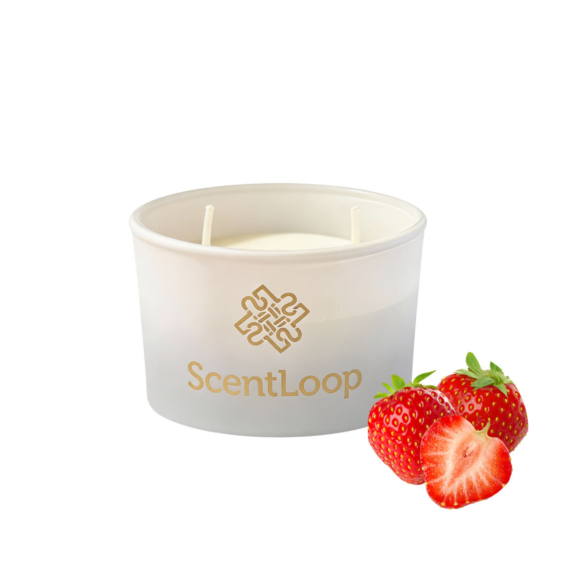 Soy candle with strawberry scent Just Strawberry Intense 100g up to 25h