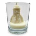 Weihnachtliche Sojakerze Schneemann im Glas, Duft Christmas Home, 90g