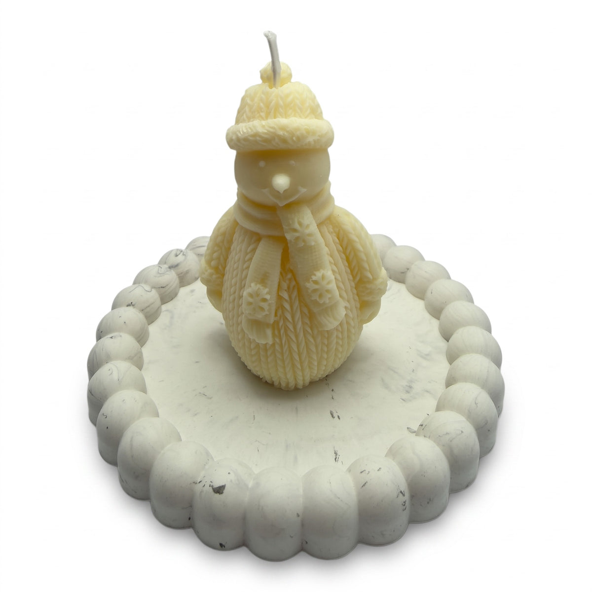 Vela navideña de soja con forma de muñeco de nieve, aroma Christmas Home, 80g