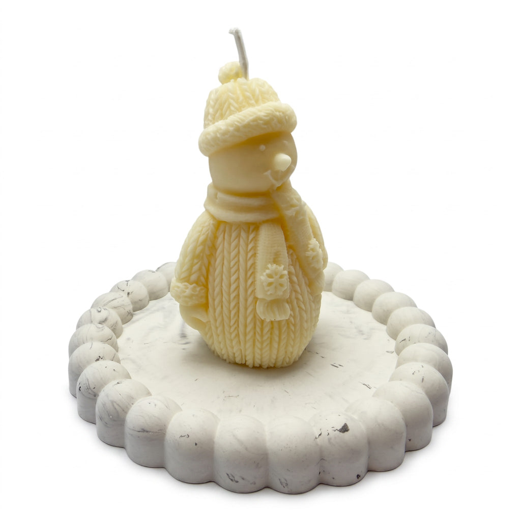 Vela navideña de soja con forma de muñeco de nieve, aroma Christmas Home, 80g