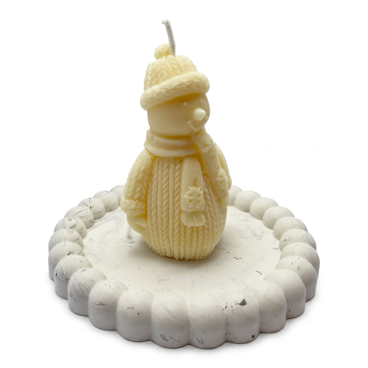 Vela navideña de soja con forma de muñeco de nieve, aroma Christmas Home, 80g