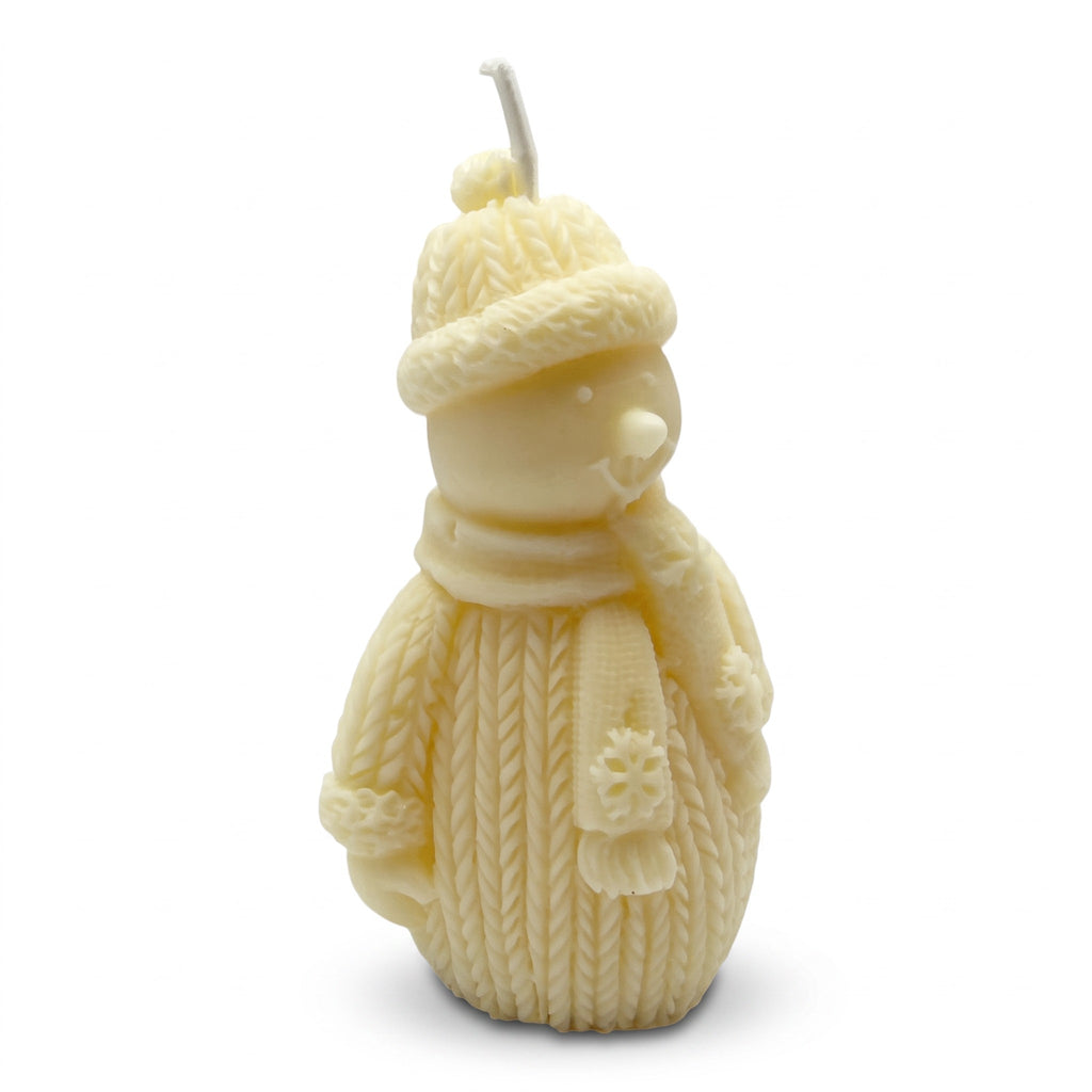 Vela navideña de soja con forma de muñeco de nieve, aroma Christmas Home, 80g