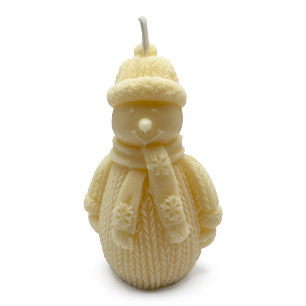 Vela navideña de soja con forma de muñeco de nieve, aroma Christmas Home, 80g