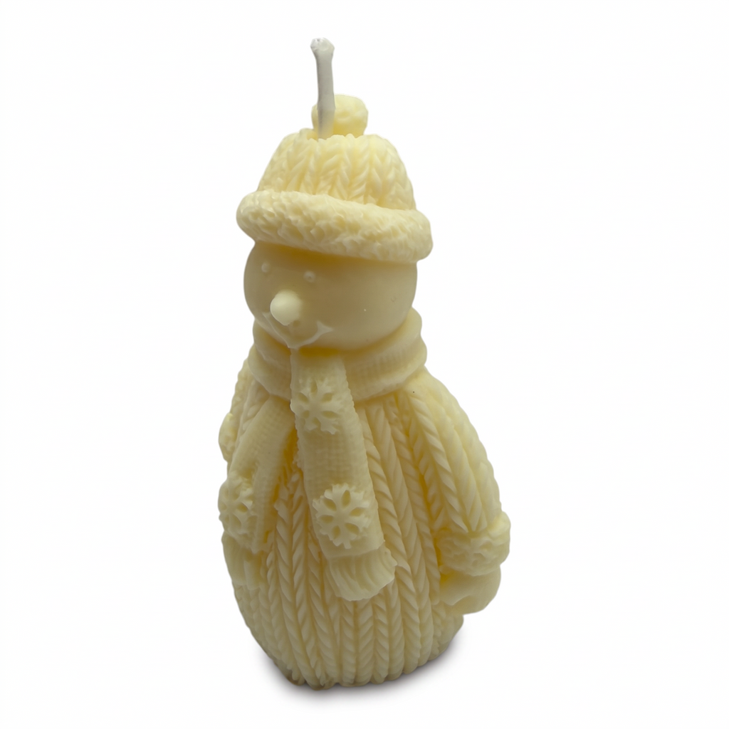 Vela navideña de soja con forma de muñeco de nieve, aroma Christmas Home, 80g