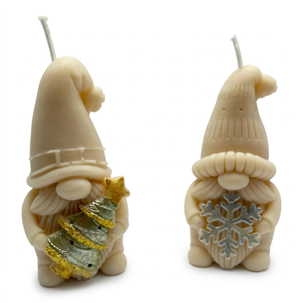 Vela navideña de soja con figura de duende con árbol de Navidad, aroma Christmas Home, 60g