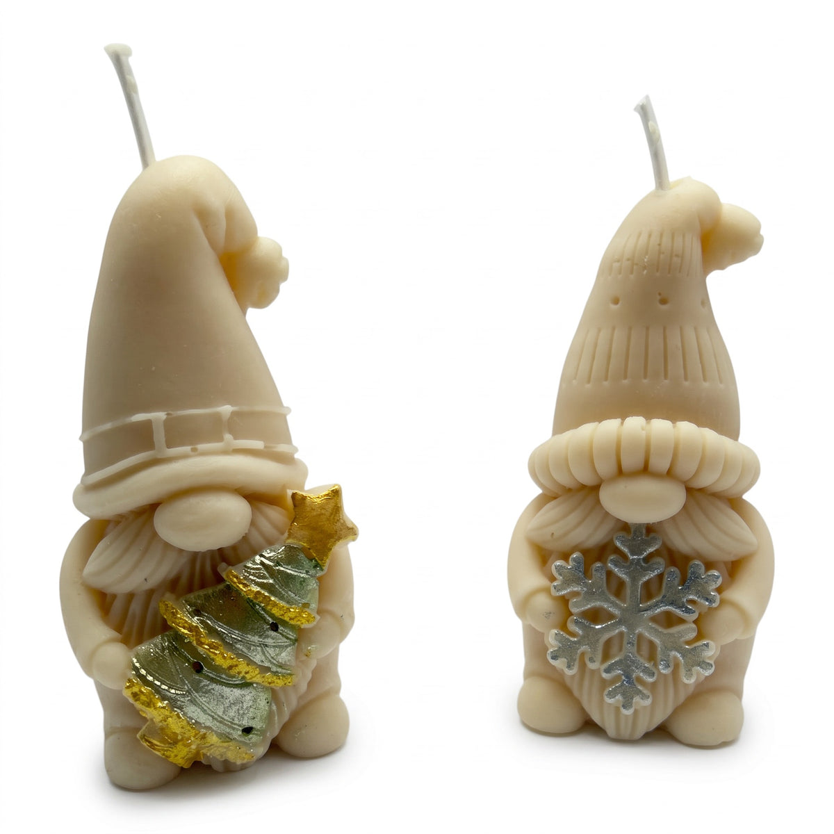 Vela navideña de soja con figura de duende con árbol de Navidad, aroma Christmas Home, 60g