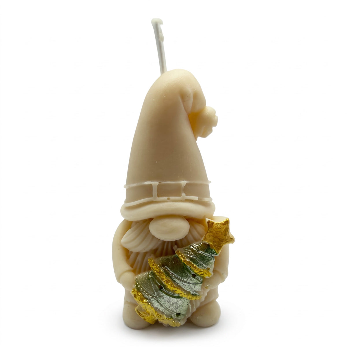 Vela navideña de soja con figura de duende con árbol de Navidad, aroma Christmas Home, 60g