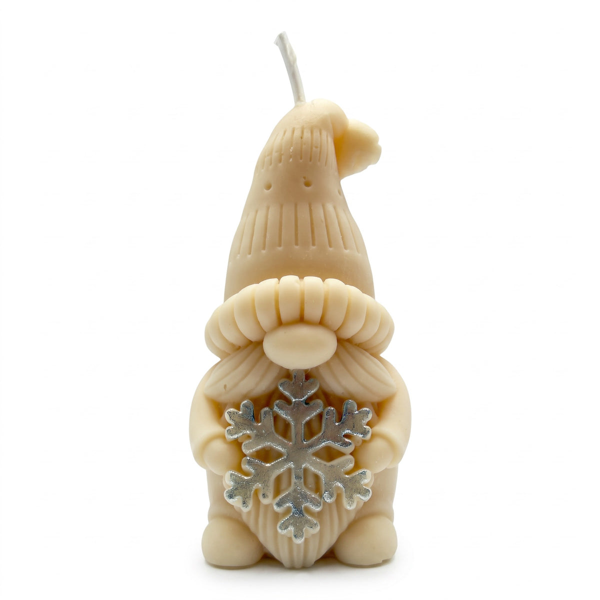 Vánoční sójová svíčka Figurka Skřítek se sněhovou vločkou s vůní Christmas Home 60g