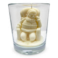 Juldoftljus av soja, jultomtefigur i glas, doften Christmas Home 165g