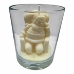 Juldoftljus av soja, jultomtefigur i glas, doften Christmas Home 165g