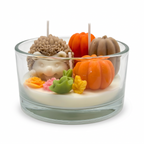 Candela di soia autunnale Riccio tra le zucche, fragranza Honey Glow 270g