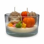 Candela di soia autunnale Riccio tra le zucche, fragranza Honey Glow 270g