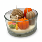 Candela di soia autunnale Riccio tra le zucche, fragranza Honey Glow 270g