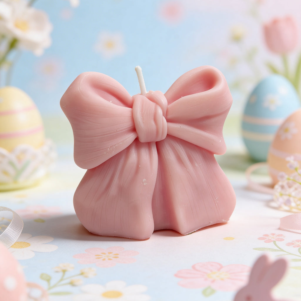 Decorative soy candle Pink Bow 100g Citrus Harmony