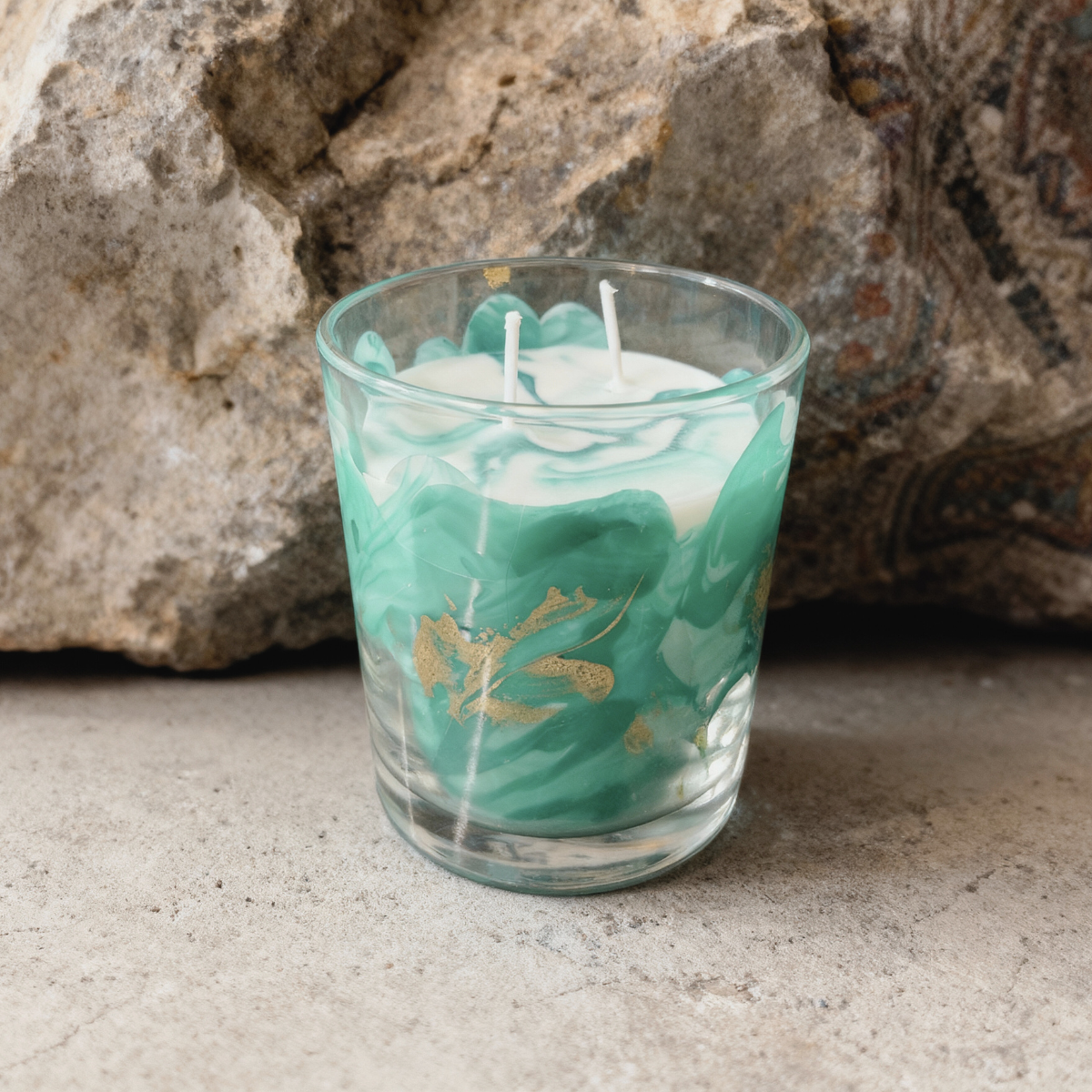 Świeca sojowa marmurkowa Big City Life Amsterdam szkło malowane woskiem 300g