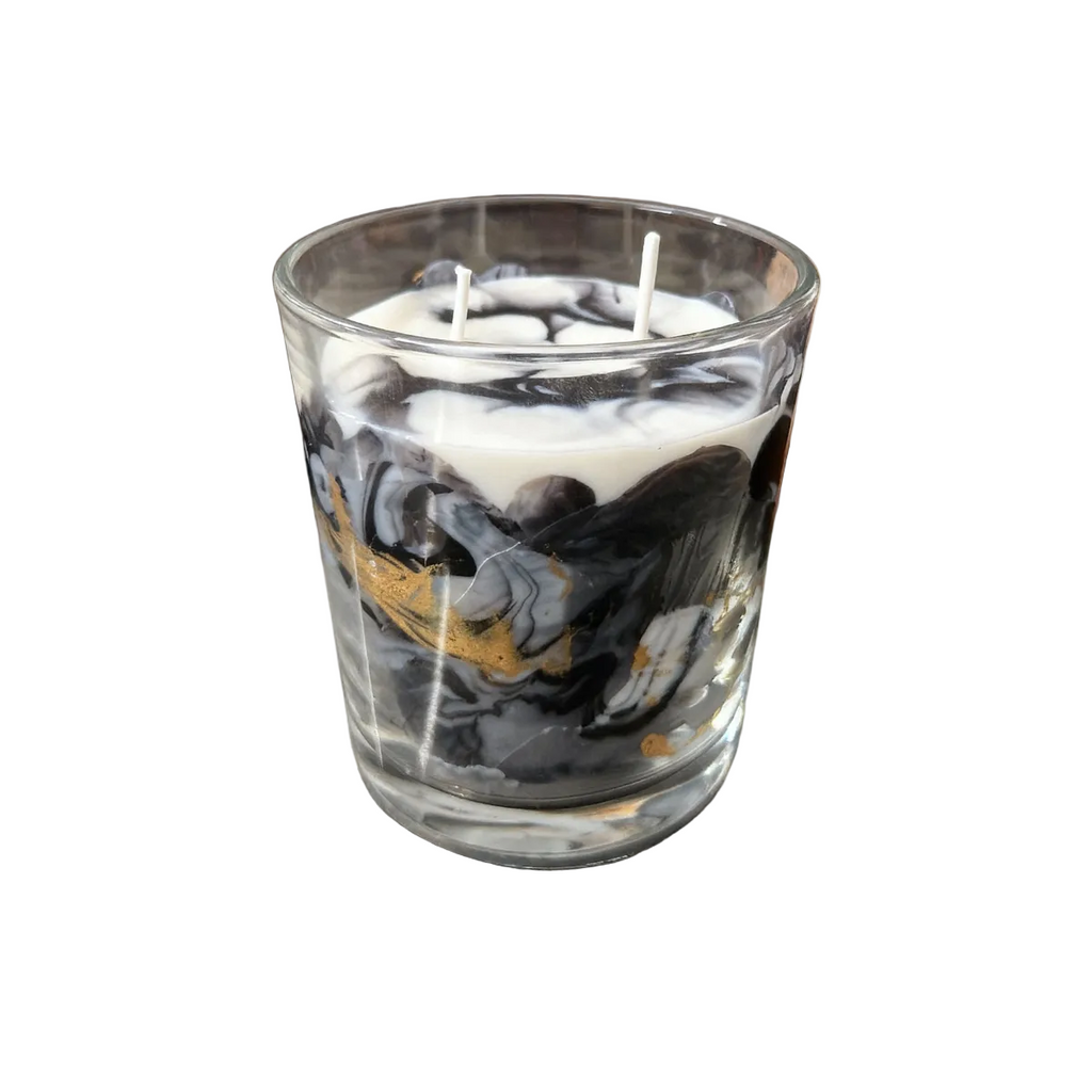 Marbled Soy Candle Big City Life Berlin hand-painted glass wax 300g