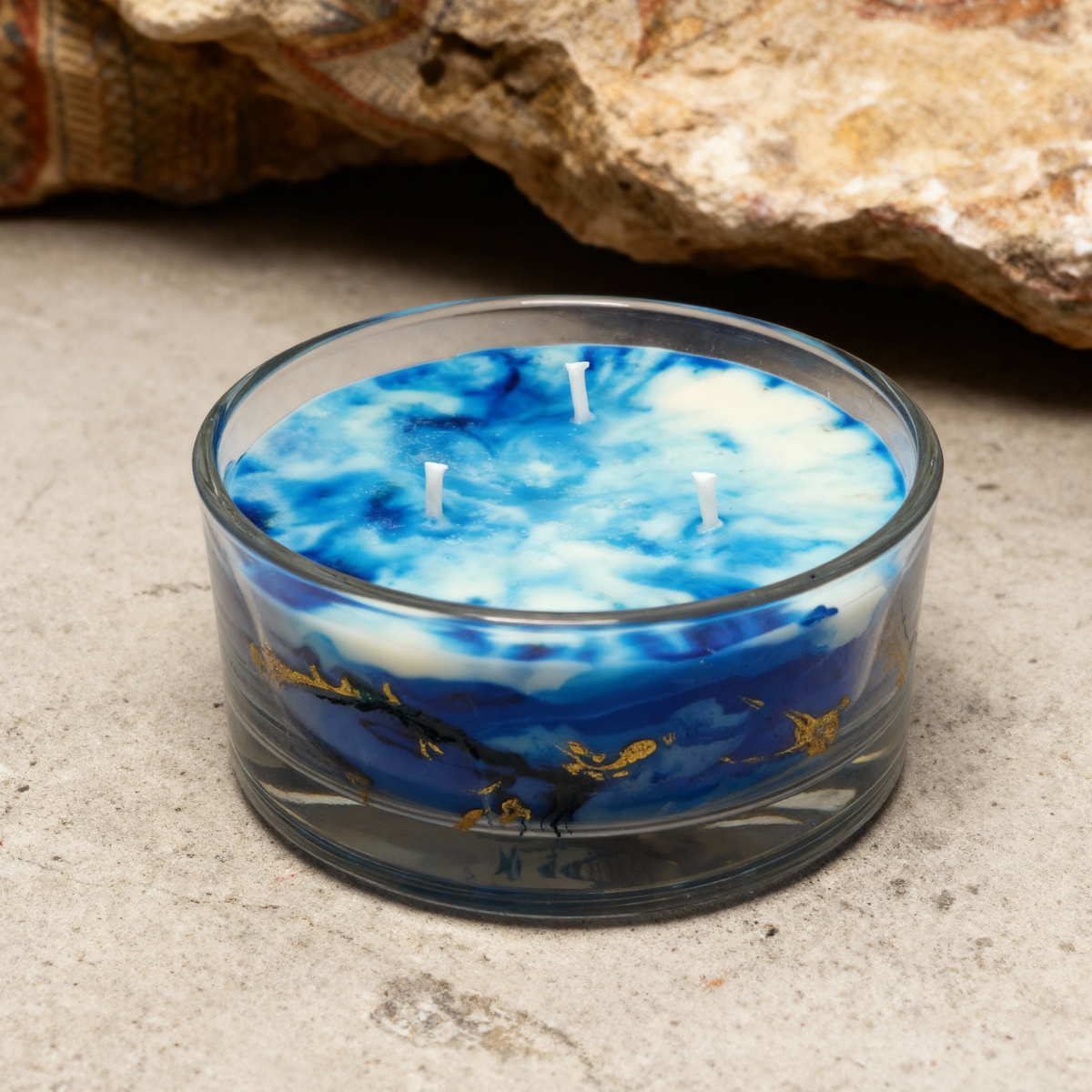 Świeca sojowa marmurkowa Big City Life London szkło malowane woskiem 200g