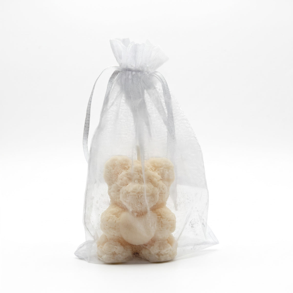 Bougie en cire de soja Ours avec cœur de roses parfumée Paris 50g