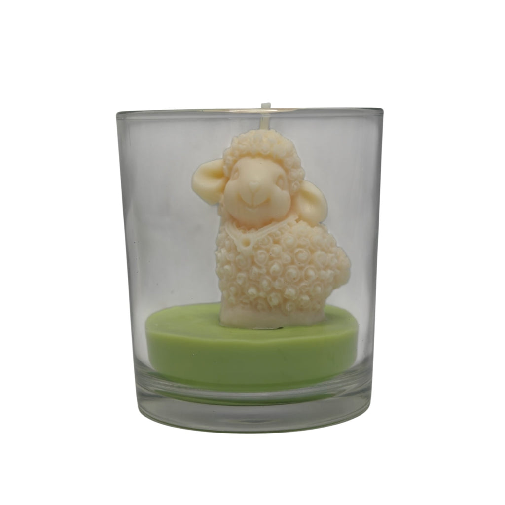 Soja-Dekokerze Osterlamm Schaf 80g Citrus Harmony im Glas