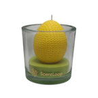 Świeca sojowa dekoracyjna wielkanocna Pisanka Duża Żółta 500g Citrus Harmony w szkle