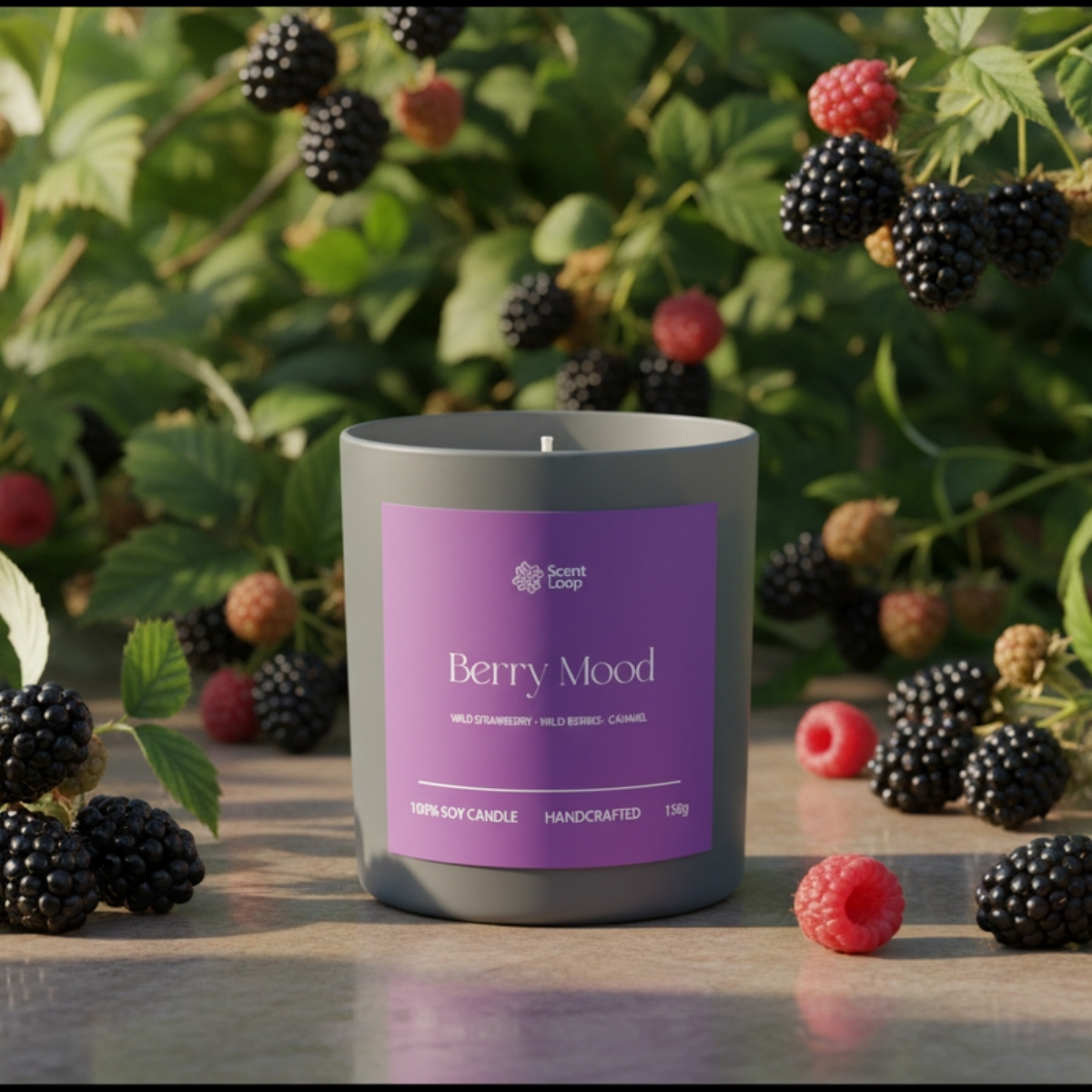 Świeca sojowa zapachowa Berry Mood Regular 150g