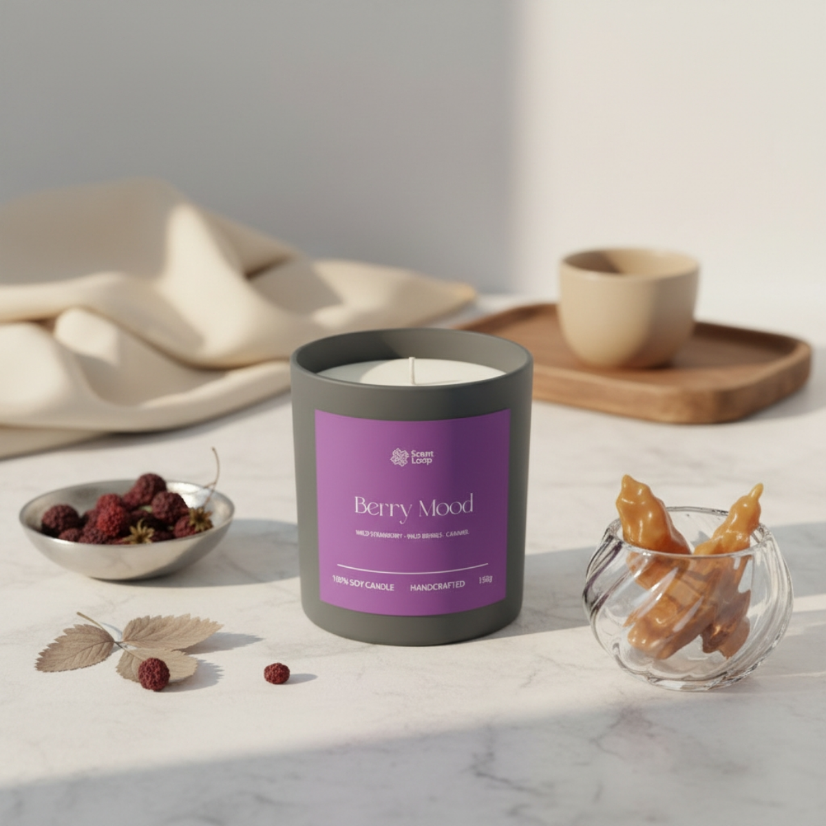 Świeca sojowa zapachowa Berry Mood Regular 150g