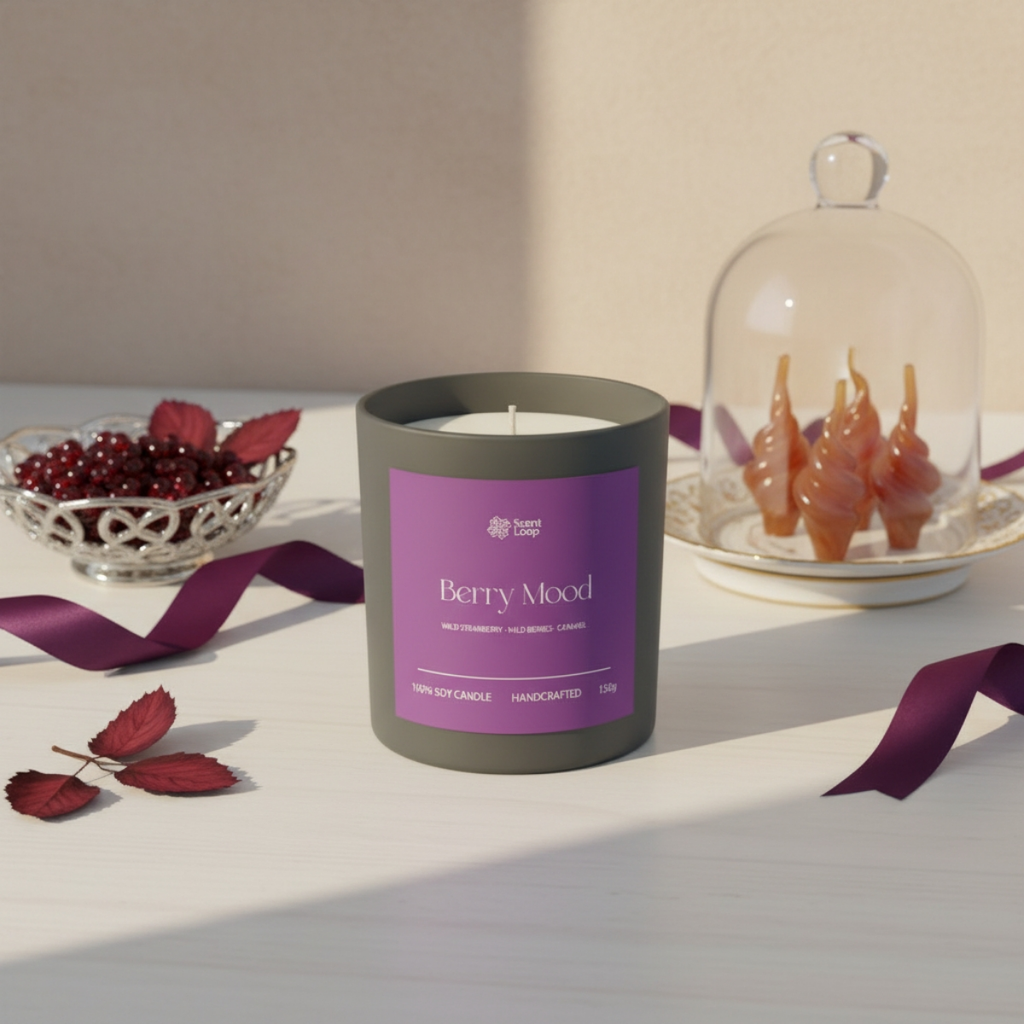 Świeca sojowa zapachowa Berry Mood Regular 150g