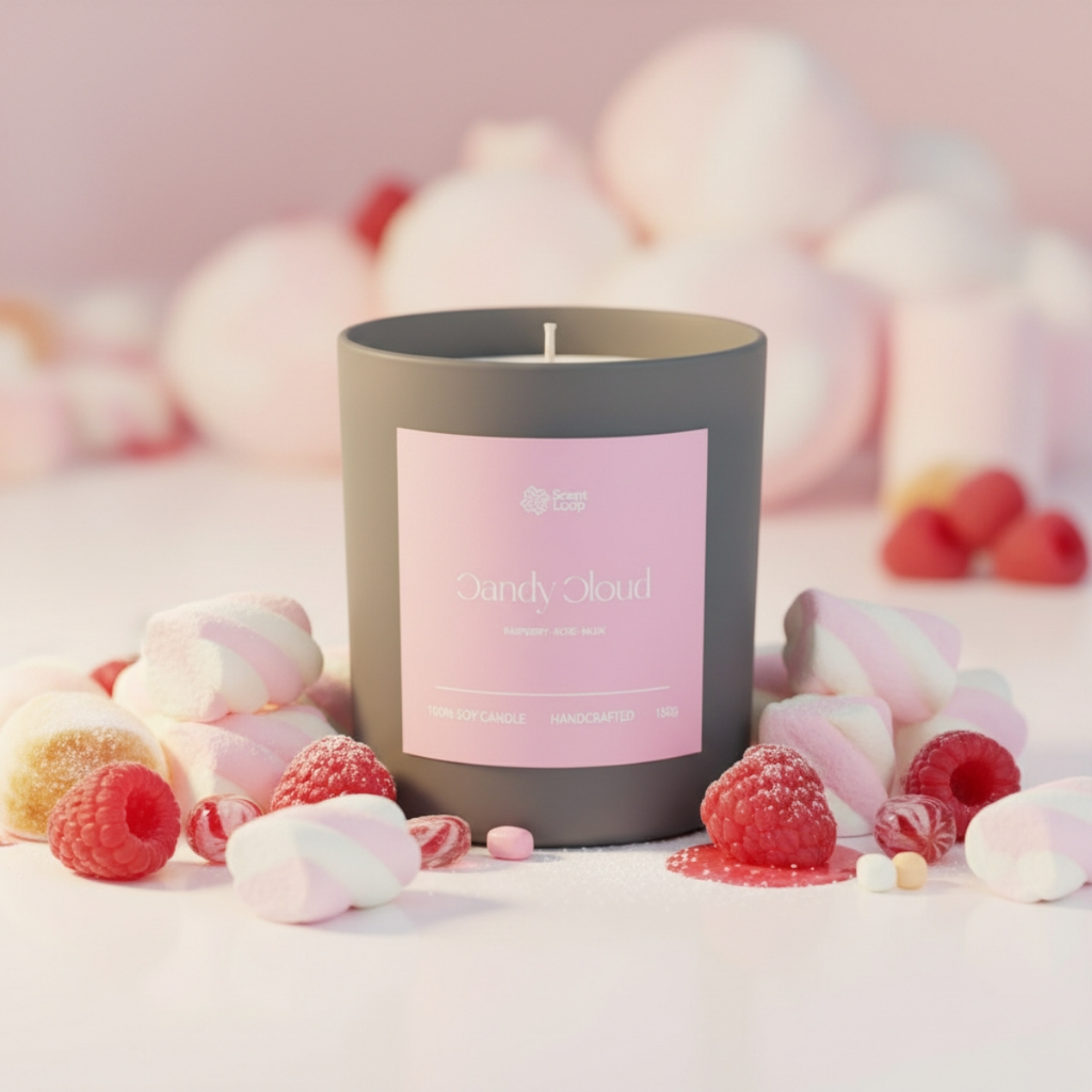 Świeca sojowa zapachowa Candy Cloud Regular 150g