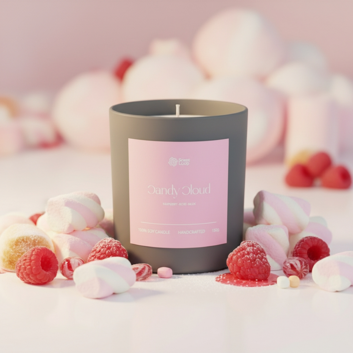 Świeca sojowa zapachowa Candy Cloud Regular 150g