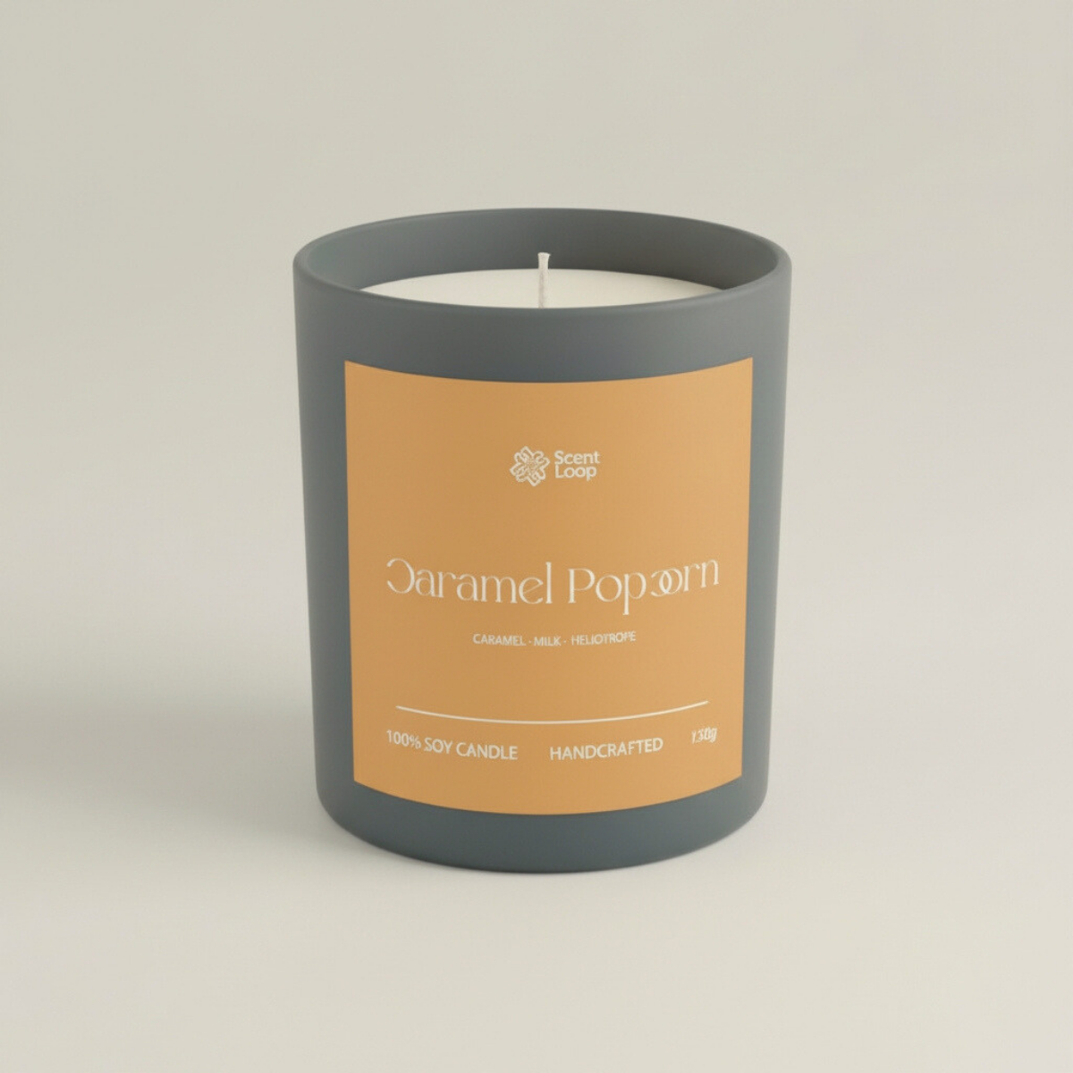 Świeca sojowa zapachowa Caramel Popcorn Regular 150g