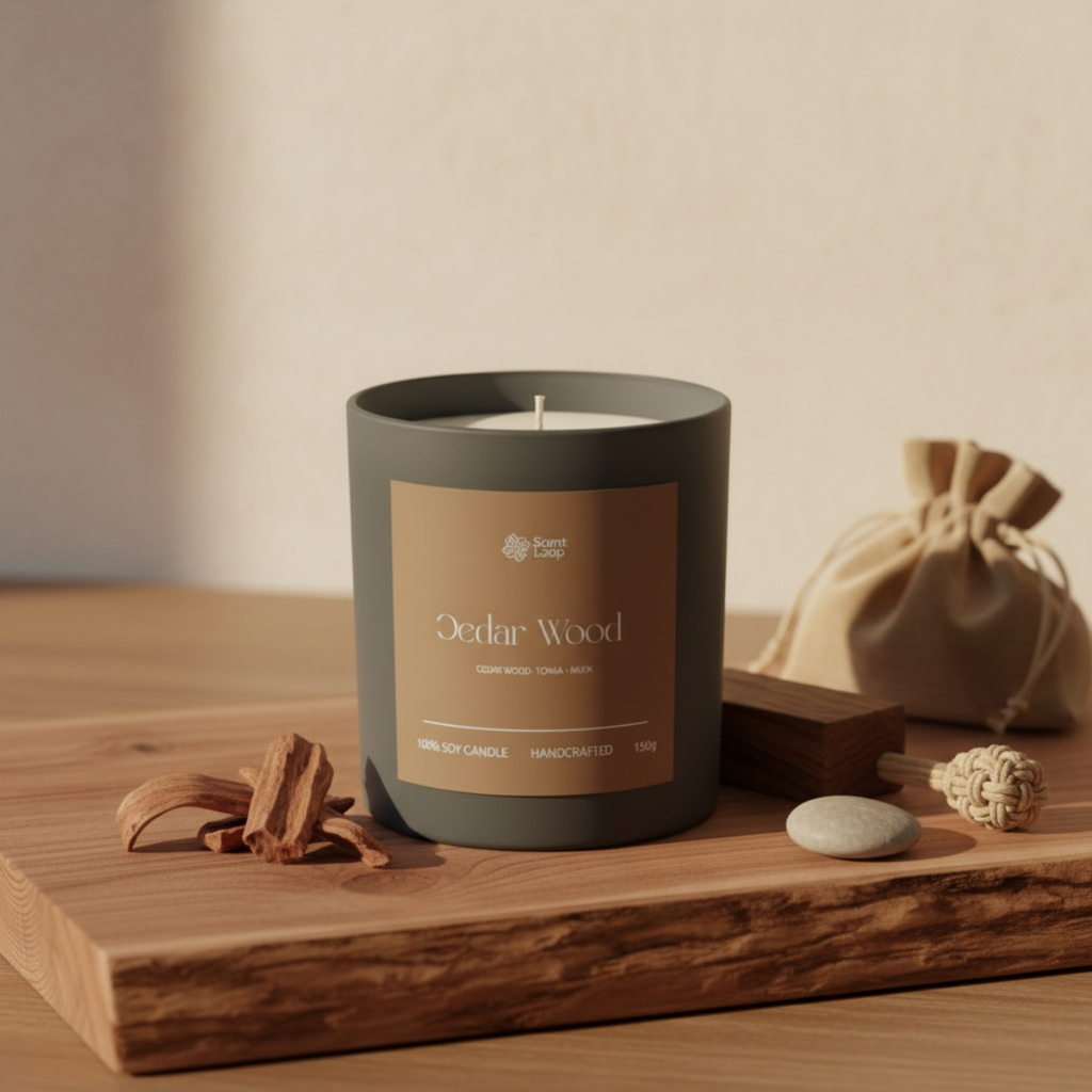 Świeca sojowa zapachowa Cedar Wood Regular 150g