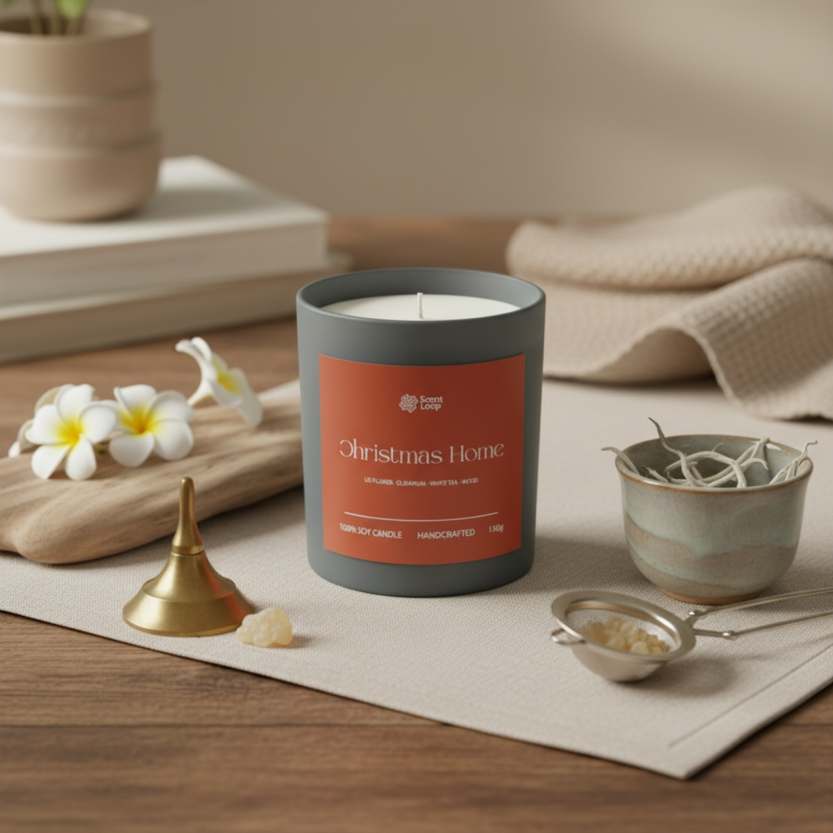 Świeca sojowa świąteczna zapachowa Christmas Home Regular 150g