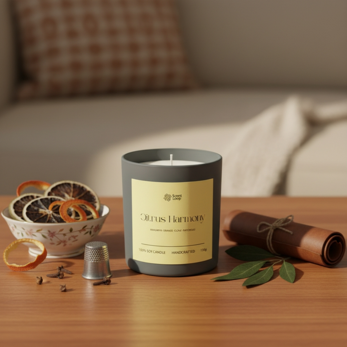 Świeca sojowa zapachowa Citrus Harmony Regular 150g