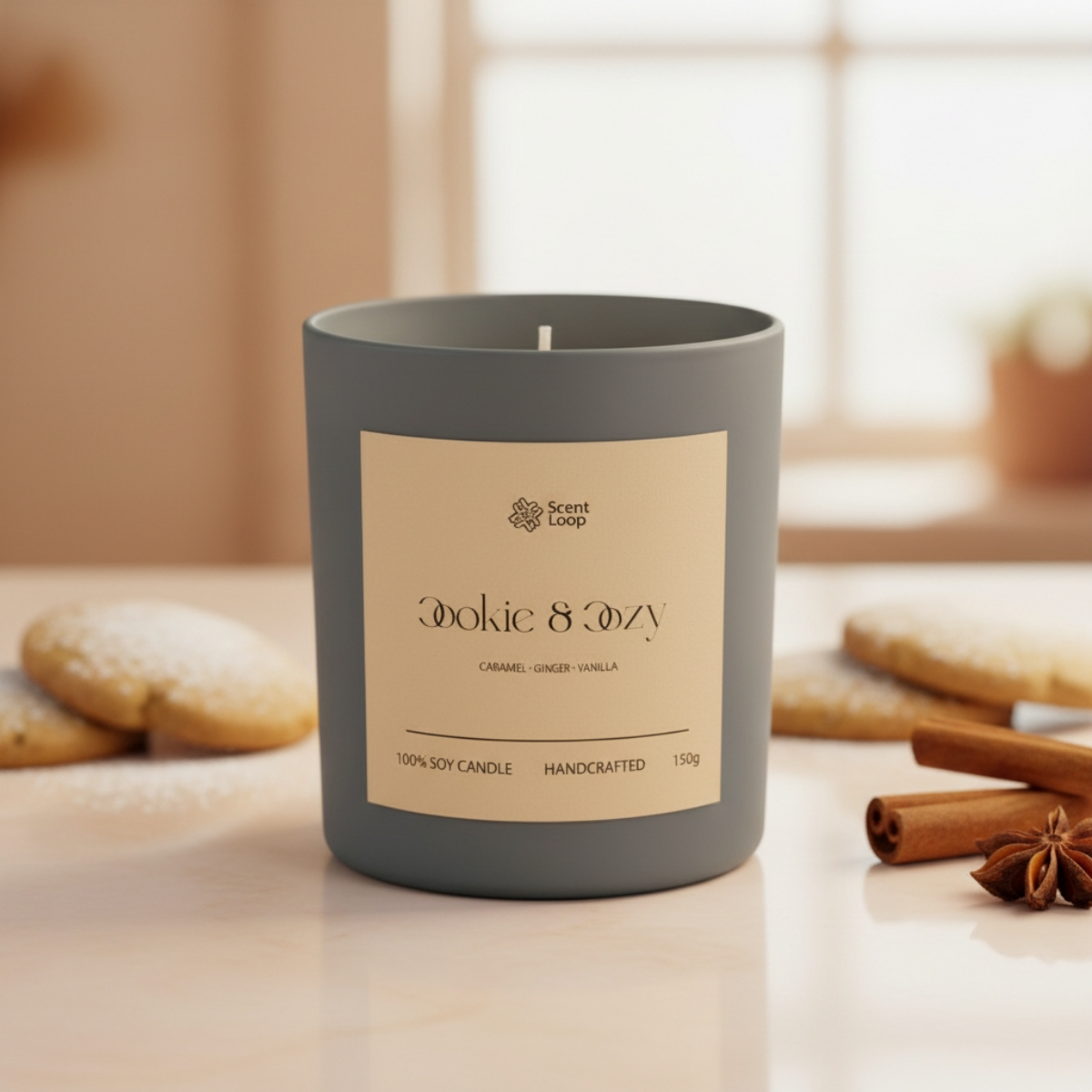 Świeca sojowa zapachowa Cookie & Cozy Regular 150g