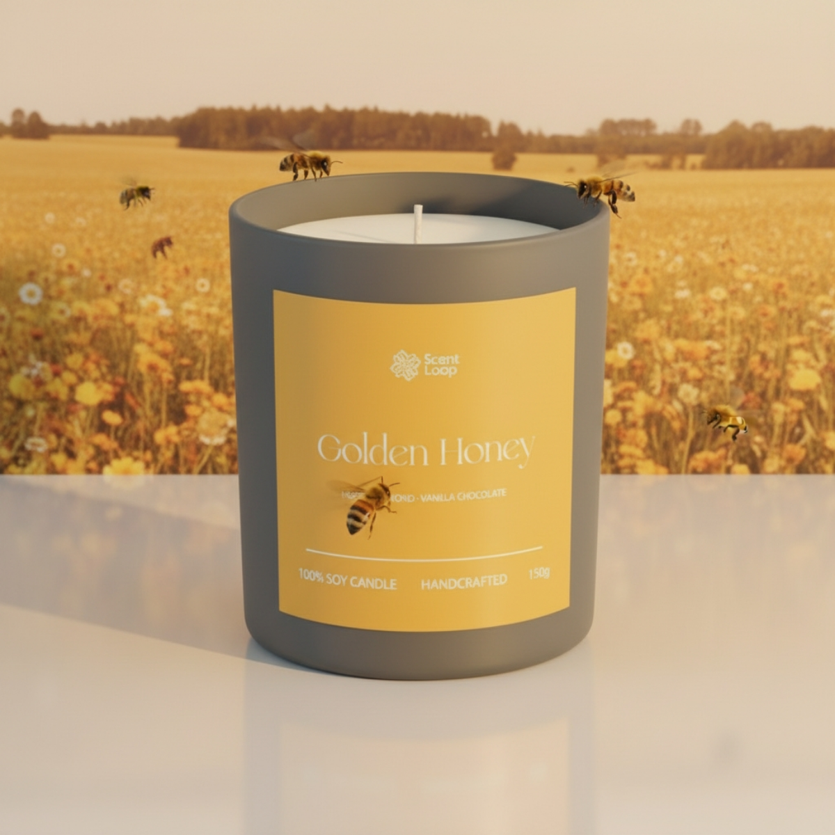 Świeca sojowa zapachowa Golden Honey Regular 150g