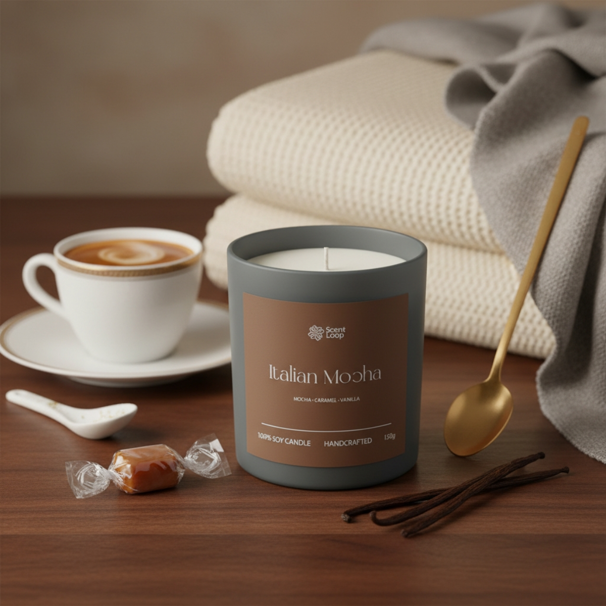 Świeca sojowa zapachowa Italian Mocha Regular 150g