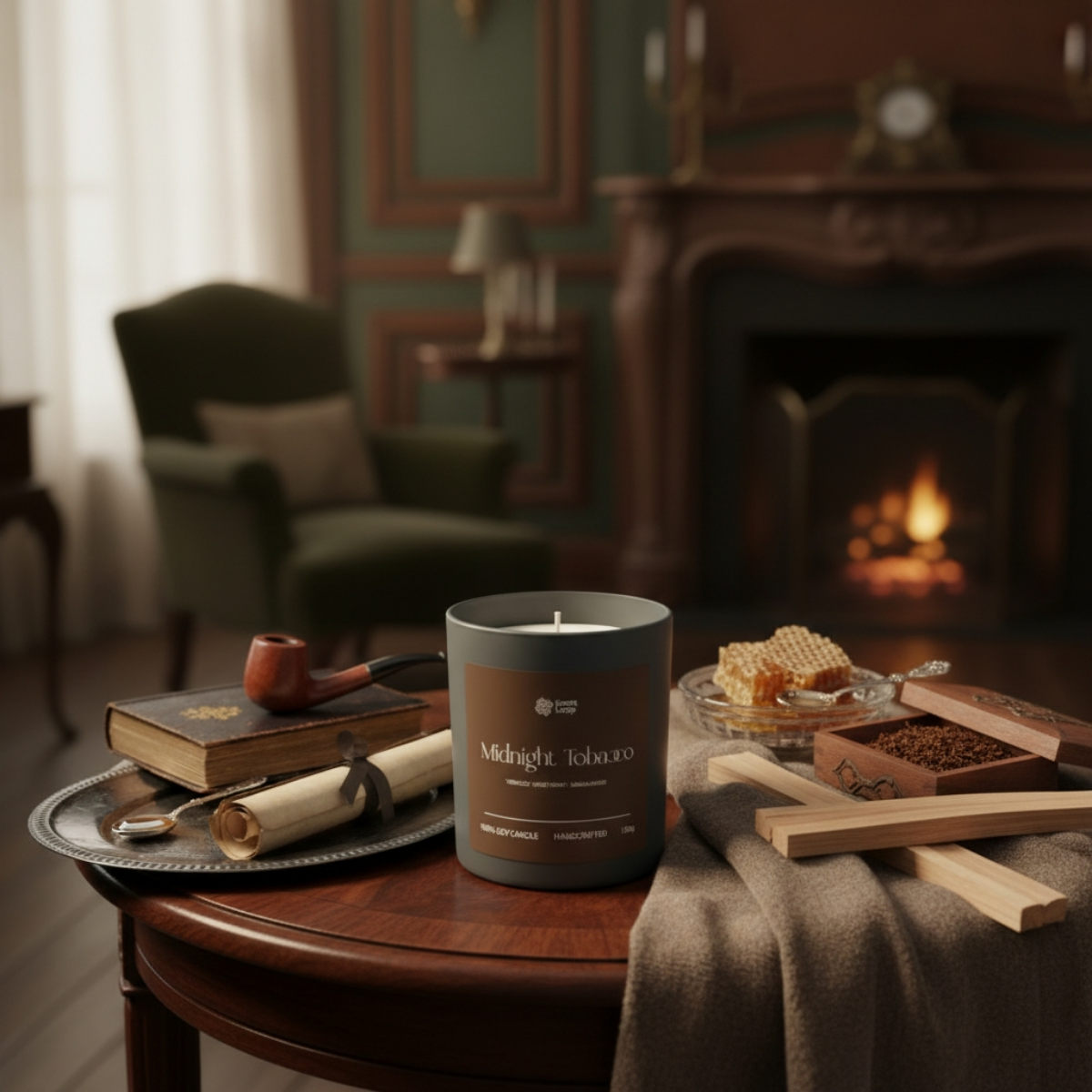 Świeca sojowa zapachowa Midnight Tobacco Regular 150g