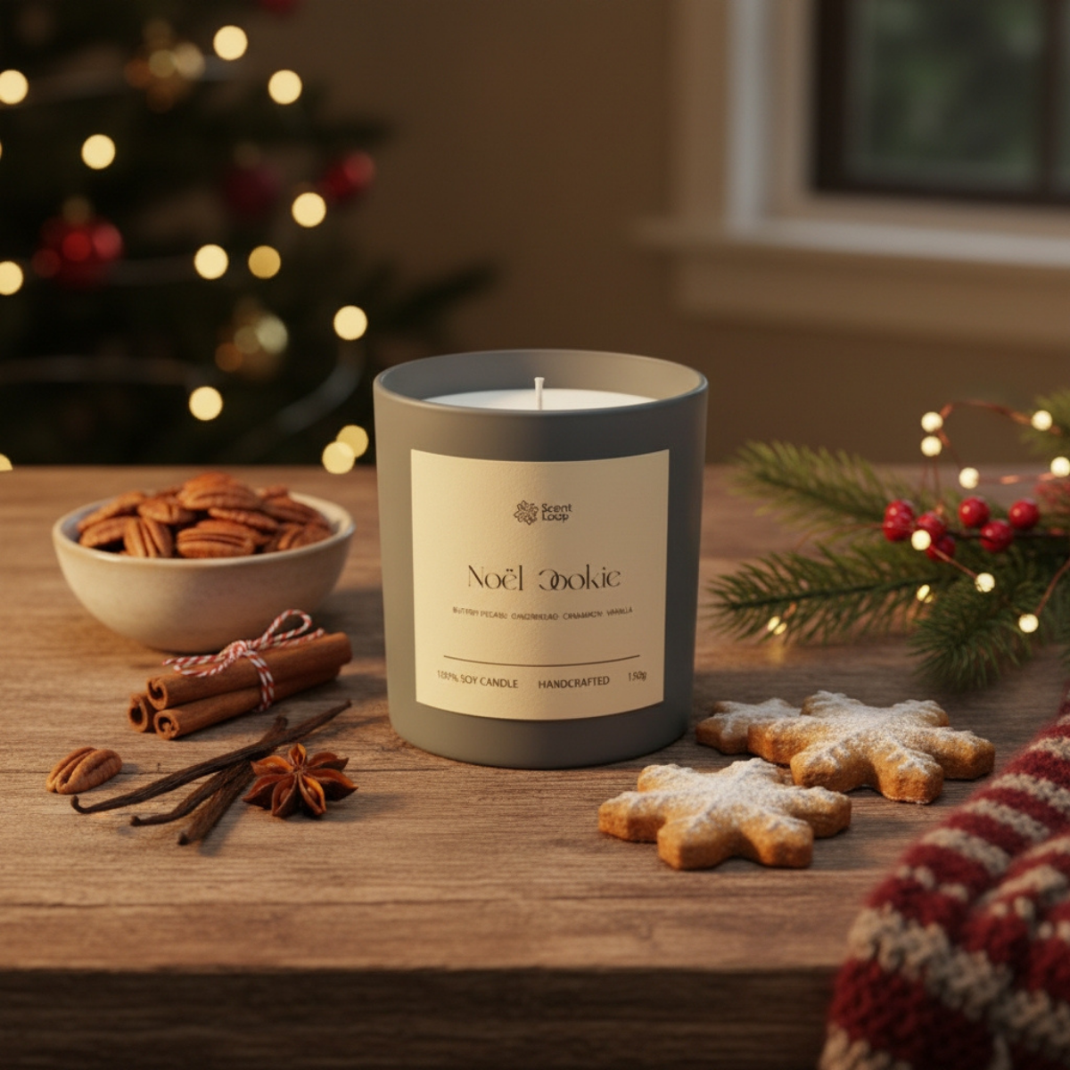 Świeca sojowa zapachowa Noël Cookie Regular 150g