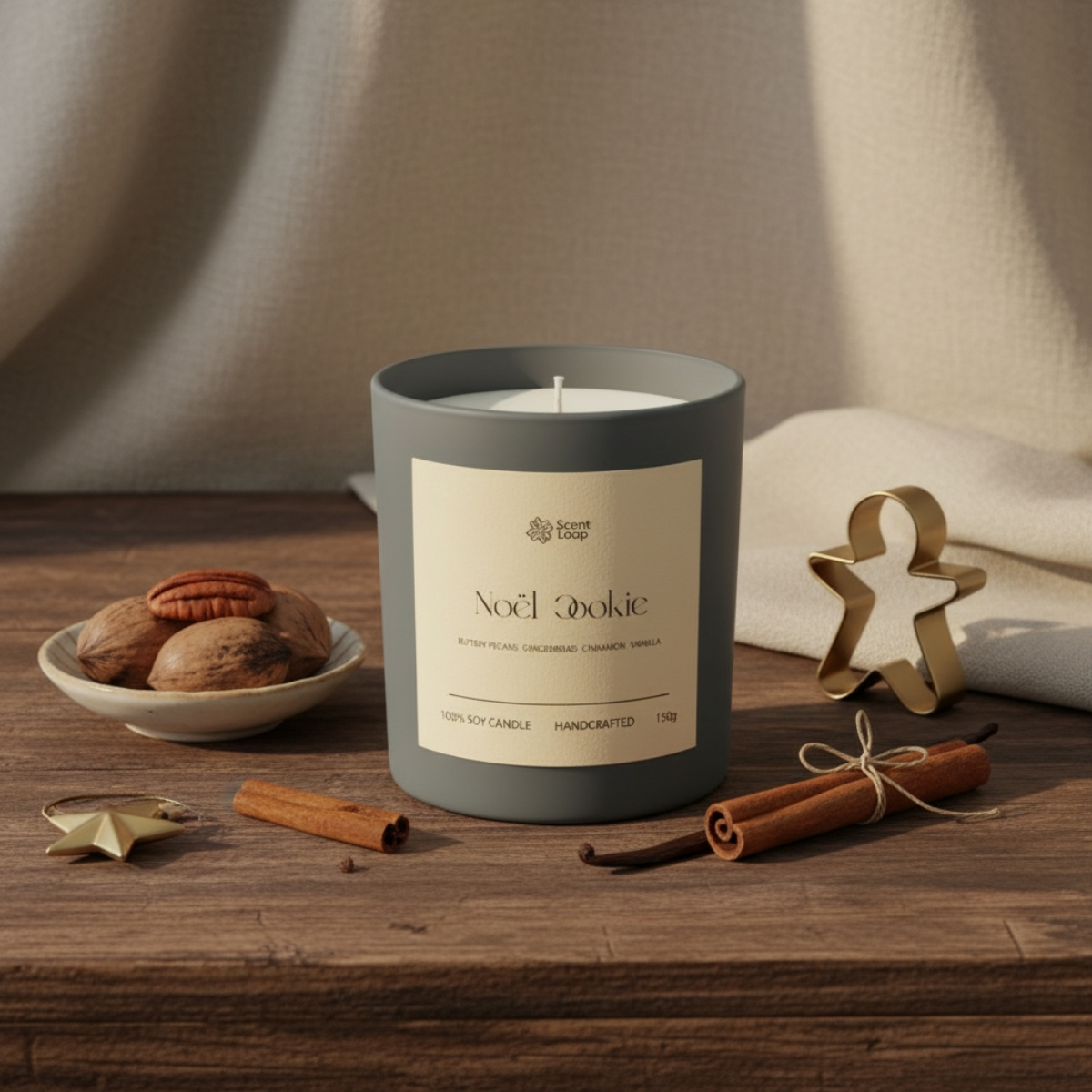 Świeca sojowa zapachowa Noël Cookie Regular 150g