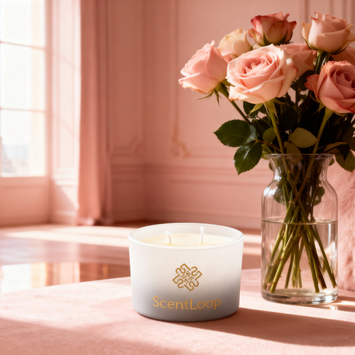 Elegancka świeca sojowa inspirowana perfumami J'adore Paris Intense 100g