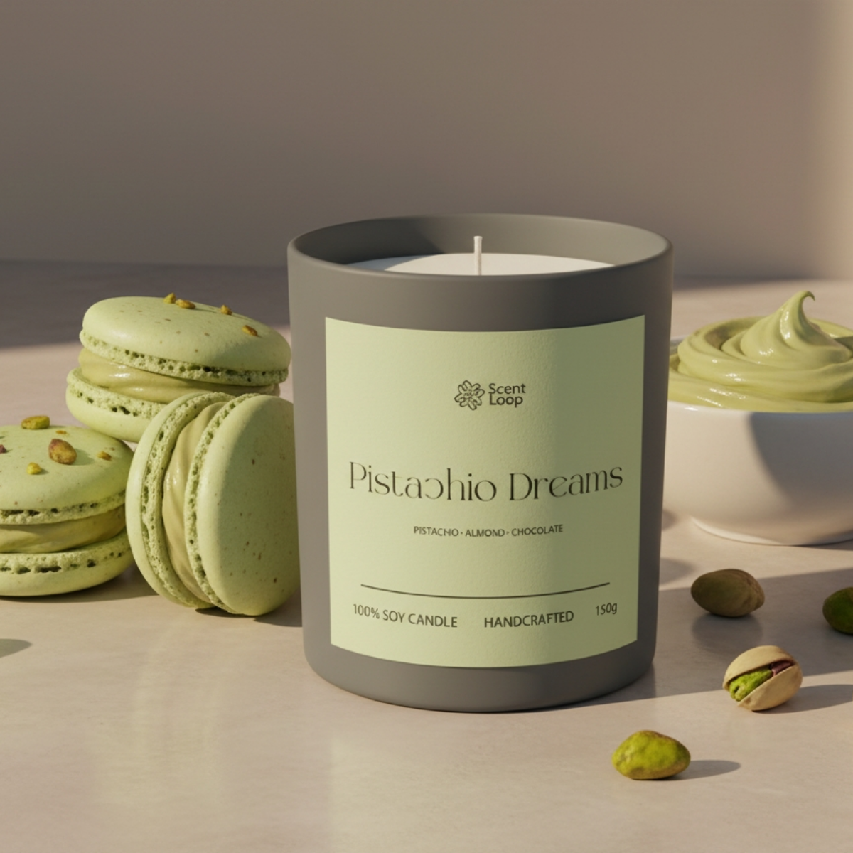 Świeca sojowa zapachowa Pistachio Dreams Regular 150g