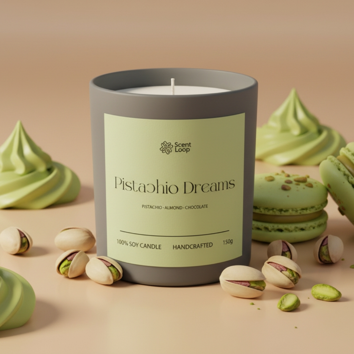 Świeca sojowa zapachowa Pistachio Dreams Regular 150g