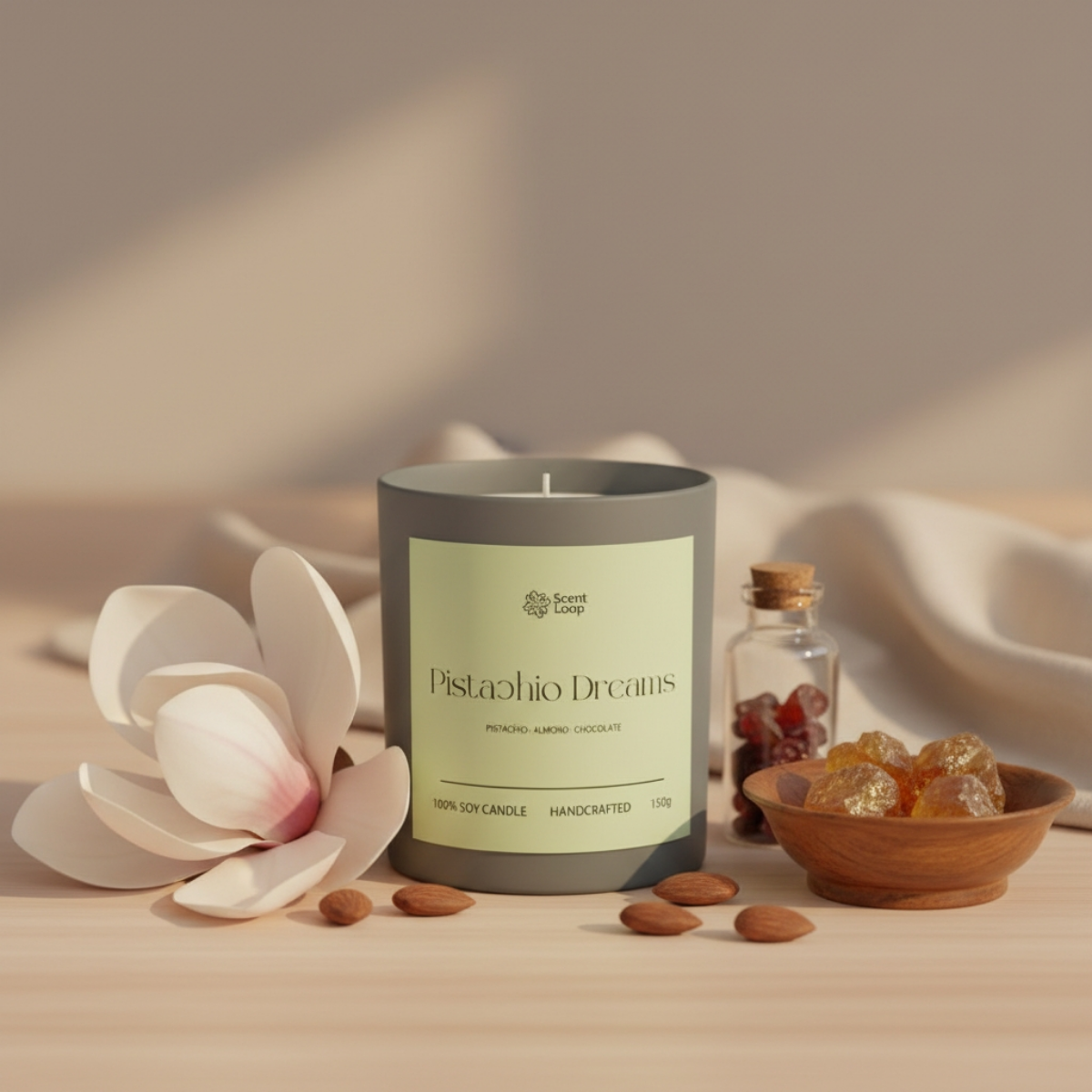 Świeca sojowa zapachowa Pistachio Dreams Regular 150g