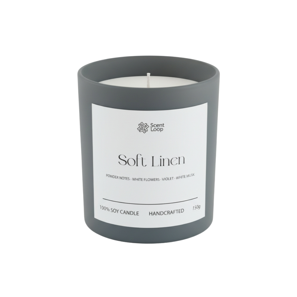 Świeca sojowa zapachowa Soft Linen Regular 150g